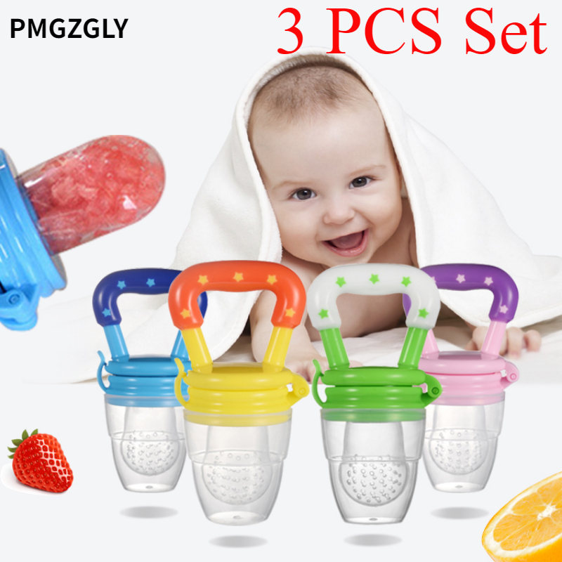 Baby Food Vegetables - 3 個のベビーフルーツと野菜の歯固め食品サプリメントバイトレシリコーンベビー食器クリスマスギフト