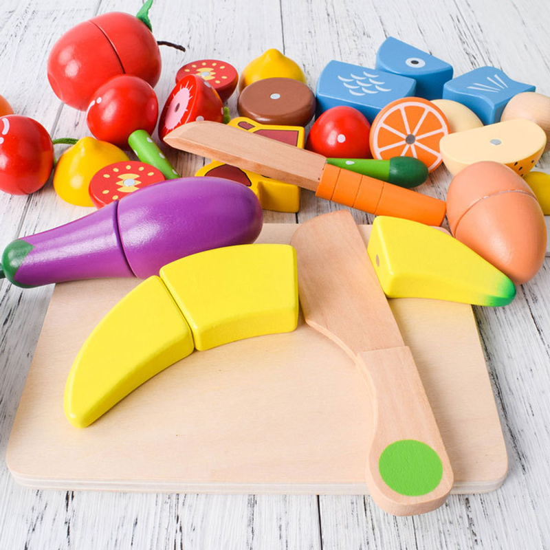 1 個木のおもちゃ磁気切断果物野菜食品ごっこ遊びシミュレーシ - Baby Food Vegetables のレビューと価格