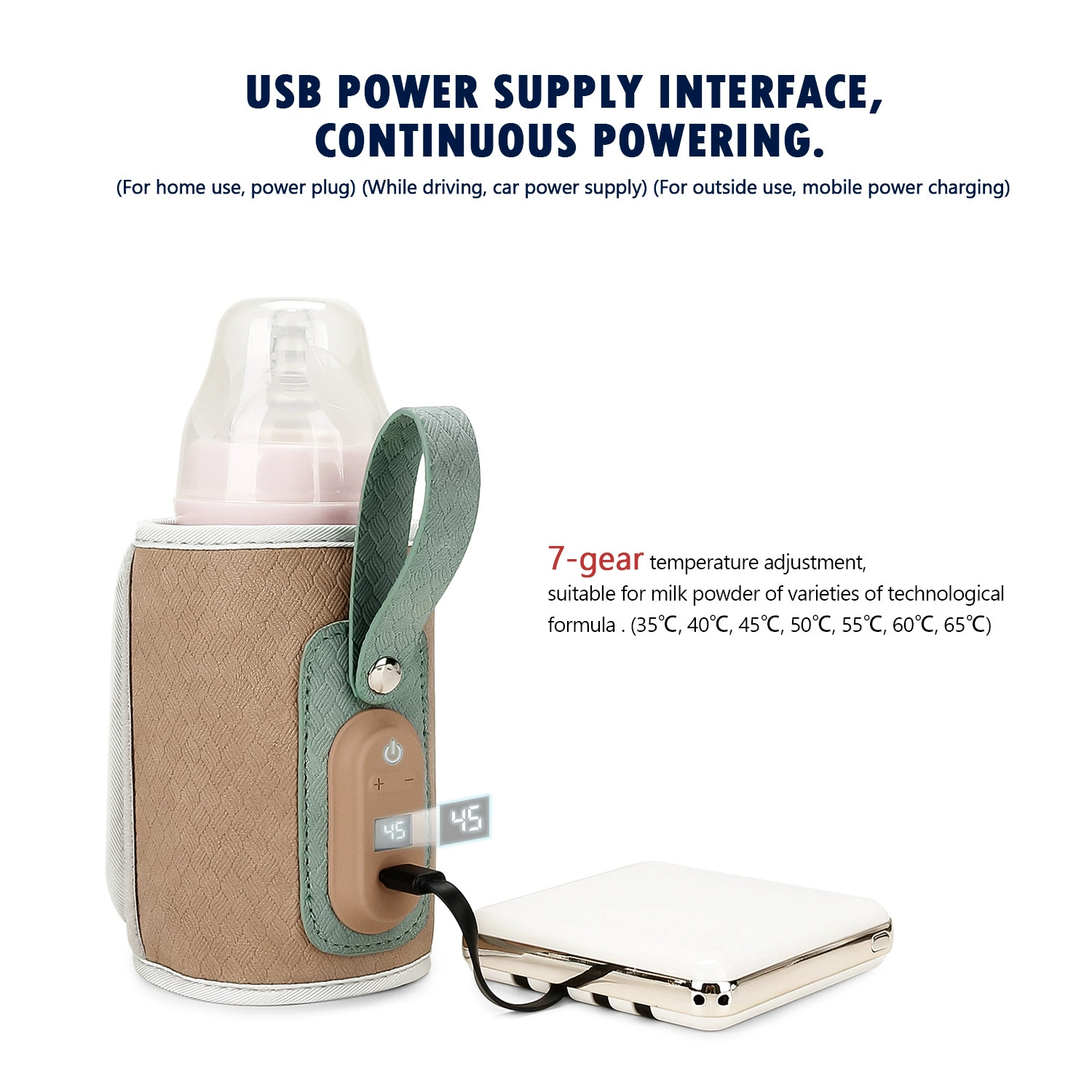 哺乳瓶ウォーマーバッグ USB 電源ヒーター断熱加熱バッグ旅 - Baby Food Warmer のレビューと価格