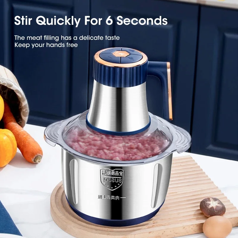 304ステンレス製、5L容量の電動ミンサー。多機能フードクラ - Baby Food Vegetables のレビューと価格