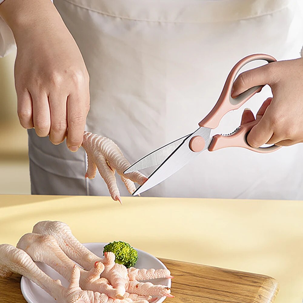 ステンレス鋼の家庭用キッチンはさみ,デュアルカラープラスチッ - Baby Food Scissors のレビューと価格