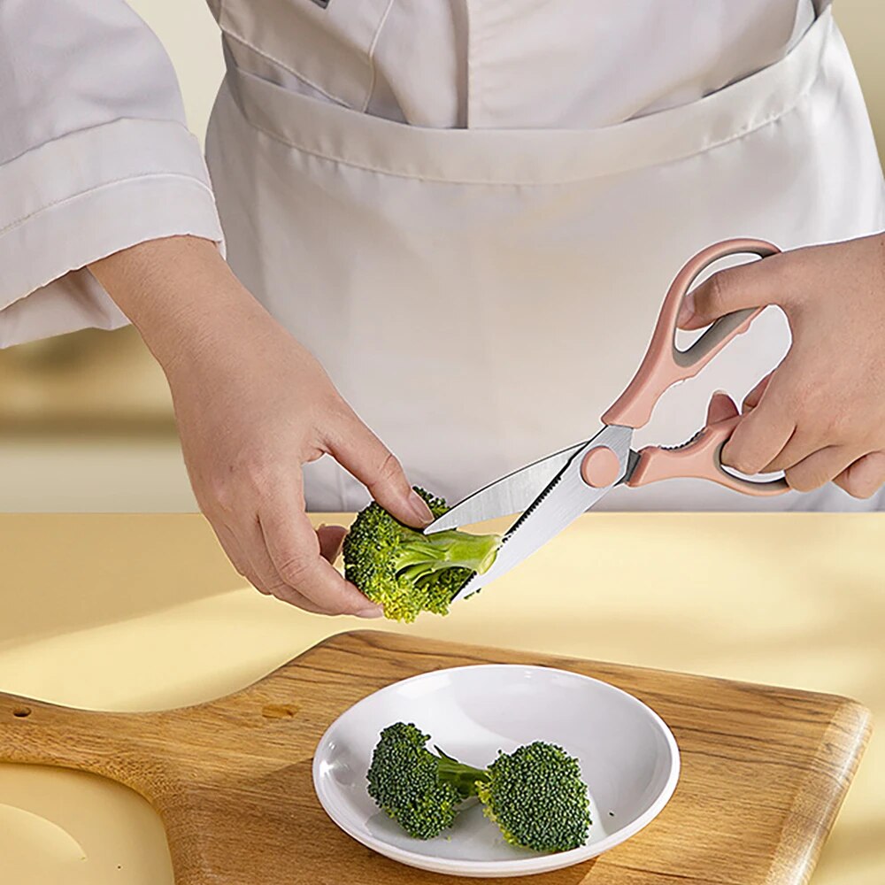 ステンレス鋼の家庭用キッチンはさみ,デュアルカラープラスチッ - Baby Food Scissors のレビューと価格