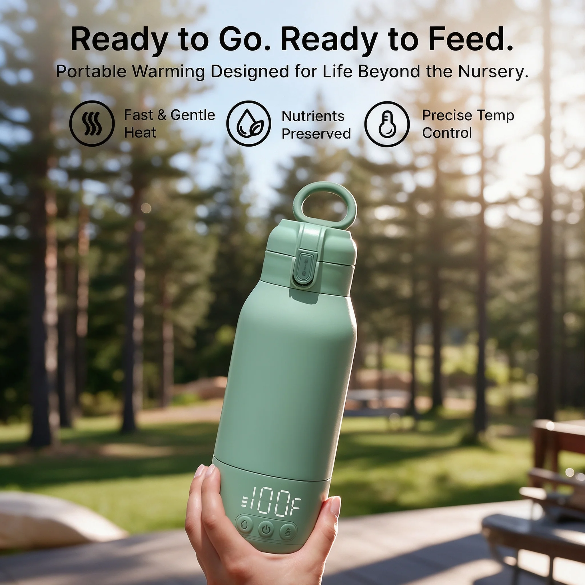 旅行用の携帯式哺乳瓶ウォーマー。急速加熱機能と長時間のバッテ - Baby Food Warmer のレビューと価格