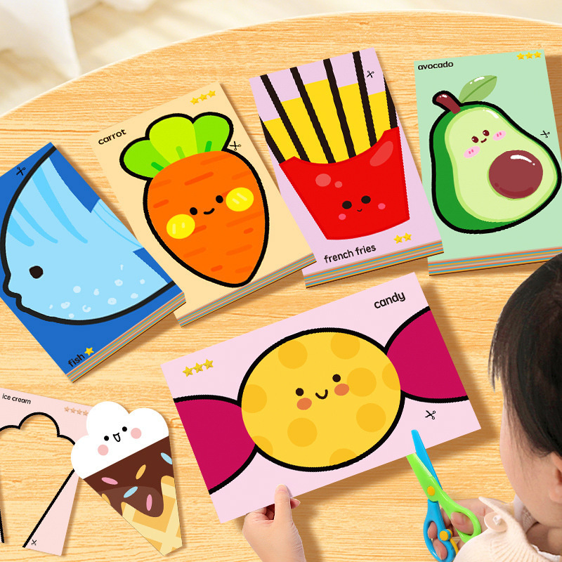 手作りの切り絵 興味深い折り紙スーツ 動物/植物/食べ物の模 - Baby Food Scissors のレビューと価格