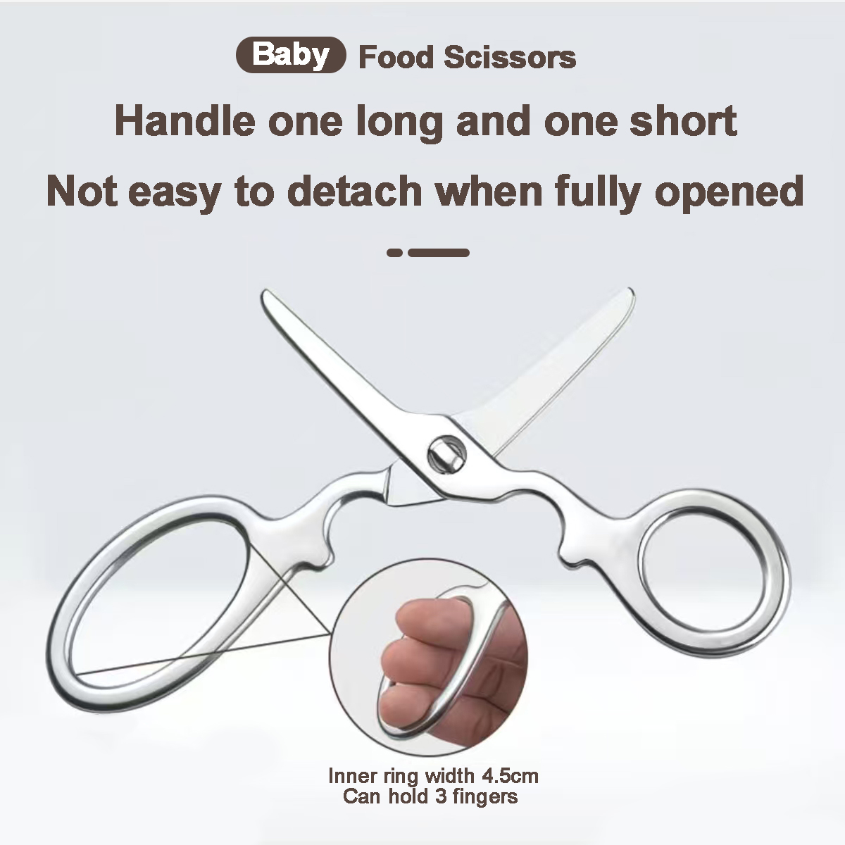 オールスチール製の補助食品用はさみ、取り外し可能で洗いやすい - Baby Food Scissors のレビューと価格