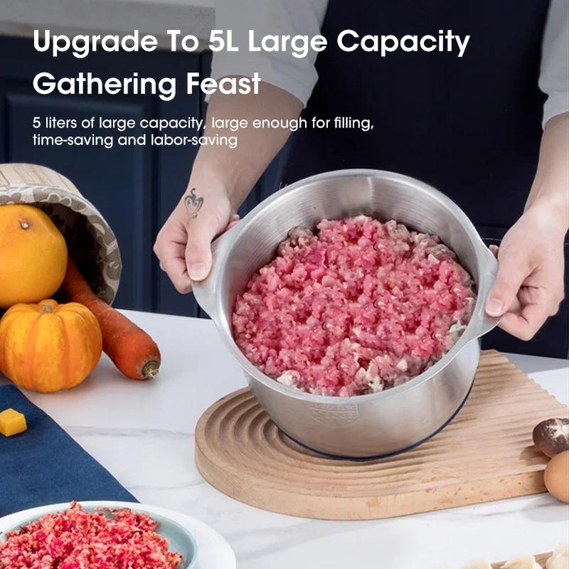 5L電動ミートグラインダー、304ステンレス鋼フードクラッシ - Baby Food Vegetables のレビューと価格