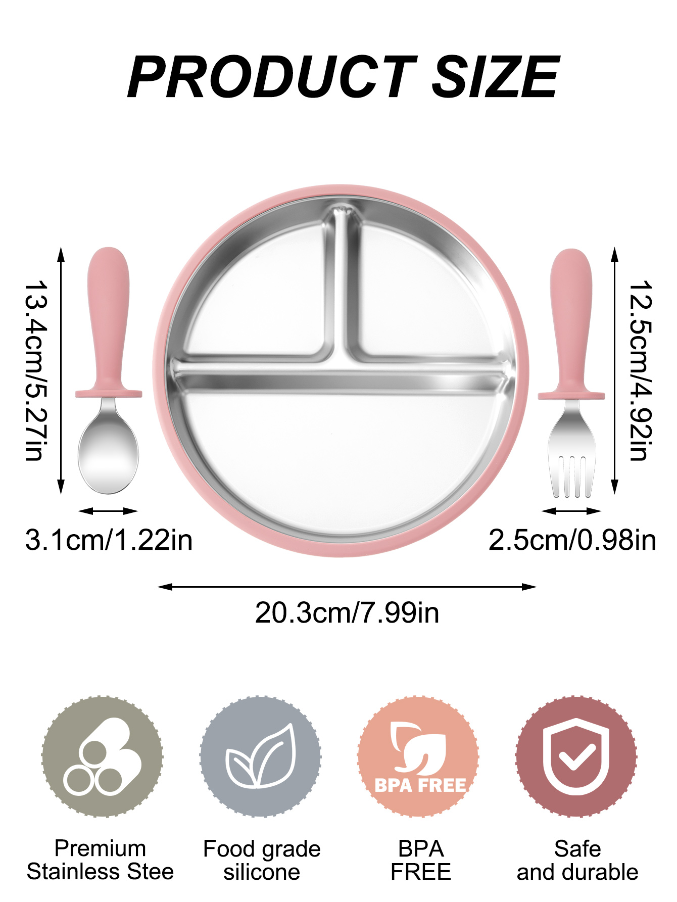 3 個のステンレス鋼の皿プレートベビー給餌ボウル取り外し可能 - Baby Food Menu のレビューと価格